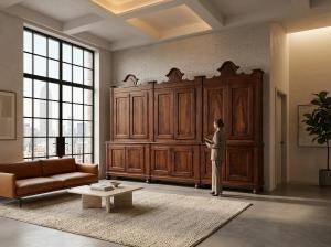 Grande Archivio Libreria Antico 12 Ante